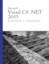 Microsoft Visual C# .NET 2003 Developer's Cookbook