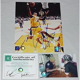 Dennis Rodman Signed 8x10 Rebounding vs. Rockets