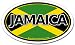 Jamaica Jamaican Flag Car Bumper Sticker Decal Oval