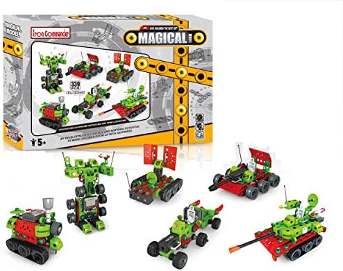 Loowan Multifunction Building Blocks Assembled Electric Tanks Kit 6-in-1 Children's Educational Toys 339 Pieces