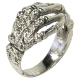 Wrap Around Skeleton Hands Sterling Silver Ring