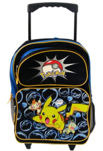 Full size Pokemon Wheeled Backpack - Pikachu Luggage School Bag