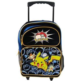 Full size Pokemon Wheeled Backpack - Pikachu Luggage School Bag by Pokemon