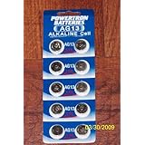 Powertron Ag13 / Lr44 / 357 1.5v Alkaline Button Cell Battery (10-pack)