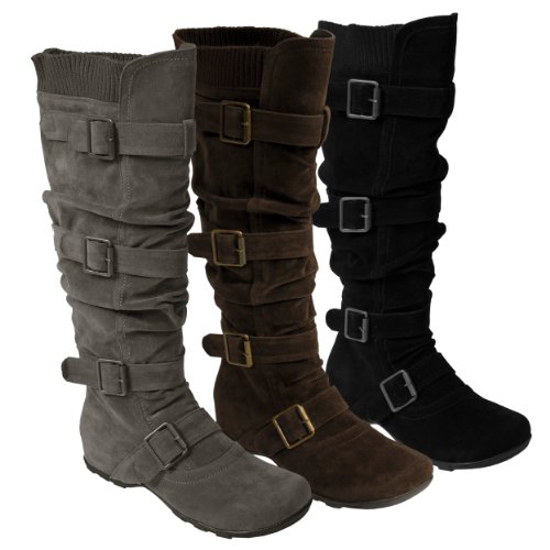 Bamboo by Journee Square Accent Boot