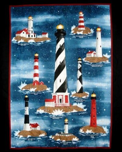 Harbor Lights Wallhanging-100% Cotton 36" X 44" PANEL