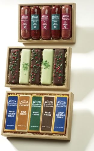 Favorite Five Cheese Bars 10-oz. Net Wt. from Wisconsin Cheeseman