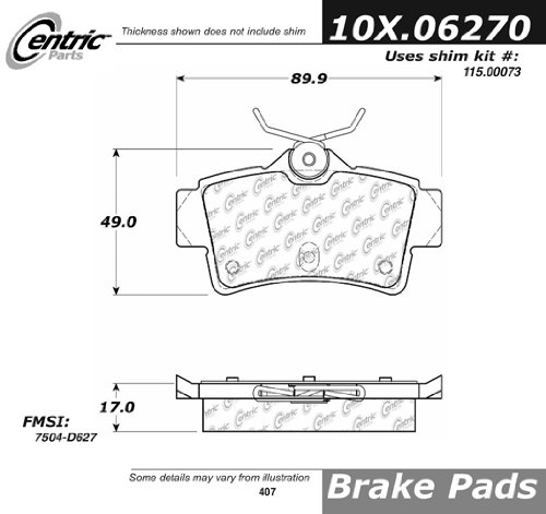 Centric Parts, 102.06270, CTek Brake Pads