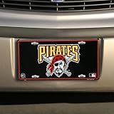 Pittsburgh Pirates Black Metal License Plate