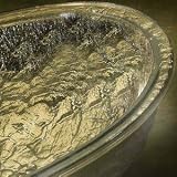 15.5 Inch Glass Platinum Vessel Bathroom Sink