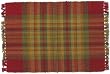 Durable Hand Woven 100% Cotton Plaid Placemat 12x18 Inches Set of 6