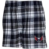 NCAA Washington Capitals Navy Blue Legend Plaid Flannel Boxer (Large)