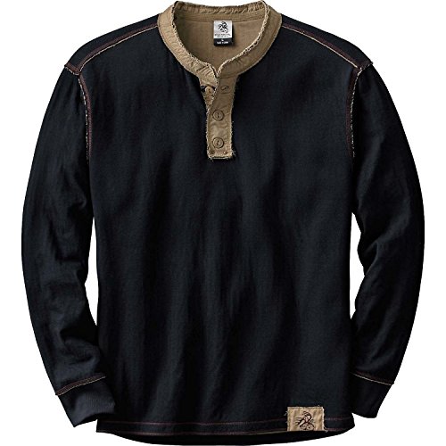 Legendary Whitetails Men's Fully Charged Black Henley Black XX-Large Tall