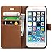 iPhone 6s Case, iPhone 6 Wallet Case, TUCCH Premium PU Leather Flip Folio Card Slot, Stand Holder, Magnetic Closure, [TPU Shockproof Interior Protective Case] Compatible with iPhone 6s/6, Brown