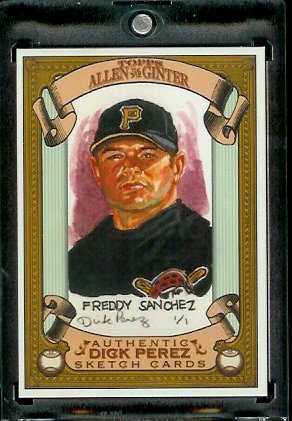 2007 Topps Allen & Ginter Dick Perez # 22 Freddy Sanchez Pittsburgh Pirates Baseball Card