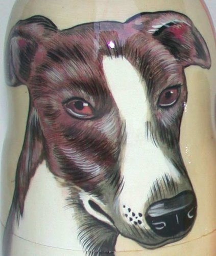 Childrens Toyshop  Toys : Russian Nesting Doll Dog Fox Terrier 5 Pc / 7in #dg07