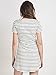 CHOiES record your inspired fashion Women's Black Striped Shift Tunic Mini Dress-Basic Summer tee Dress S