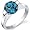 Bezel Set 2.25 carats London Blue Topaz Engagement Ring in Sterling Silver Rhodium Finish Size 7, Available in Sizes 5 thru 9