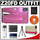 FujiFilm FinePix Z20fd (Pink) Digital Camera with NP-45 Battery + Case + Cameta Bonus Accessory Kit