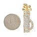Crystal Studded Gold Golf Bag Brooch Pin