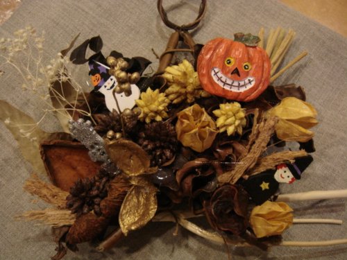 ハロウィンリース（壁掛け）　大