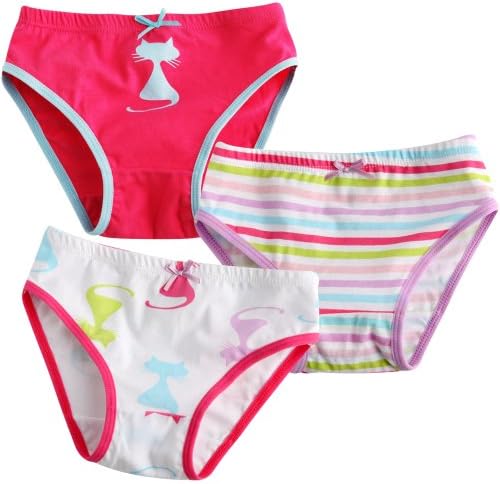 Vaenait Baby Toddler Kids Girls Briefs 3-Pack Underwear Set Cats Pop
