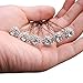 Ammei Silver Bridal Hair Pins Set Of 6 Bobby Pins Style With Sparkly Rhinestone For Wedding Parties