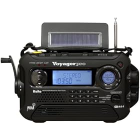 Kaito Voyager Pro KA600 Digital Solar Dynamo AM FM LW SW & NOAA Weather Emergency Radio with Alert & RDS, Black by 