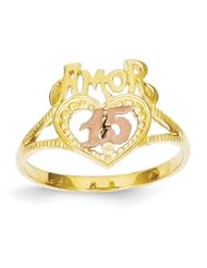 Gold and Watches 14k Two-Tone Amor 15 Heart Ring