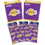 Pro Specialties Los Angeles Lakers Team Logo Gift Bag And Gift Wrap Set
