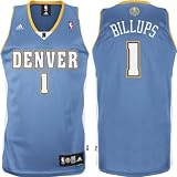 Men's Chauncey Billups #1 Denver Nuggets Embroidered NBA Swingman Basketball Jersey by Adidas (Carol(Size=XXX-LARGE)