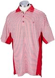 Ashworth Men's Textured Yarn Dye Stripe Short Sleeve Knit Shirt