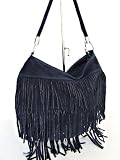 Shopper, handle totes Bag/ -pocket suide Leather/ dark blue,Italy
