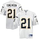 LaDainian Tomlinson Jersey: Reebok White Replica #21 San Diego Chargers Jersey