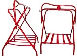 Lot of Two Folding Floor Saddle Racks Metal Red