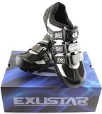 EXUSTAR E-SM312 Mountain Bike Shoes Carbon Fiber Sole Mesh Synthetic Leather Mtb Sz 43 9.5 - 10 US Mens
