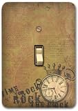 Clock Antique Design Metal Light Switch Plate Cover Single Home Decor 433