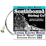 Electric "Medium" 3-String Cigar Box Guitar Strings - Open G - GBD/GBE