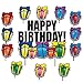 VictoryStore Yard Sign Outdoor Lawn Decorations: Birthday Yard Cards - Happy Birthday Greetings w/Presents Yard Decoration with 2 EZ stakes and 12 short stakes