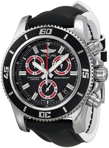 Breitling SuperOcean Chronograph M2000 Black Dial Stainless Steel Mens Watch A73310A8-BB72BKLT
