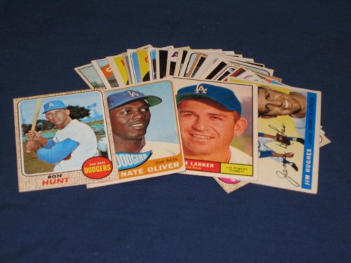 25 Different Vintage Brooklyn/Los Angeles Dodgers Topps Baseball Cards from 1955-1969 - Shipped in Protective Display Album!