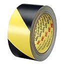 3M Safety Stripe Tape 5702 Black/Yellow, 1 in x 36 yd 5.4 mil, Conveniently Packaged (Pack of 1)