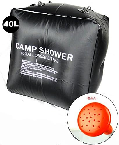 Phoenix Outdoor 40L 10 Gallon Solar Heated Portable Camp Shower Bag- 4 People Shower