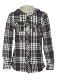 RUSTY Plaid Flannel Washable HB3 Headphone Hooded Shirt [R40404602]