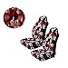 Automotive : Universal-fit Hawaiian Hibiscus Floral Print Front Bucket Seat Cover, Steering Wheel Cover and Shoulder Harness Pressure Relief Cover - Red