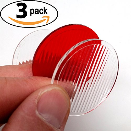 Bright Eyes 3-Pack (2 Clear, 1 Red) DIFFUSER LENS - For Use With Bright Eyes 1200 Lumen Rechargeable Bike Lights. Can Also Be Used for Other Similar Bike Lights. Lifetime Guarantee
