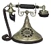 Antique Reproduction Functional 1920's Brass Cradle Push Button Telephone