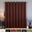 Wide Width Grommet Top Thermal Blackout Curtain 100W X 84L Panel - Chocolate - BWW