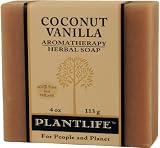 Coconut Vanilla 100% Pure & Natural Aromatherapy Herbal Soap- 4 oz (113g)