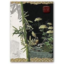 Bamboo / Birds - 5" x 7" Pop Up Greeting Card